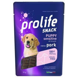 Prolife Snack Puppy Sensitive Pork 90g grain free al maiale per cuccioli