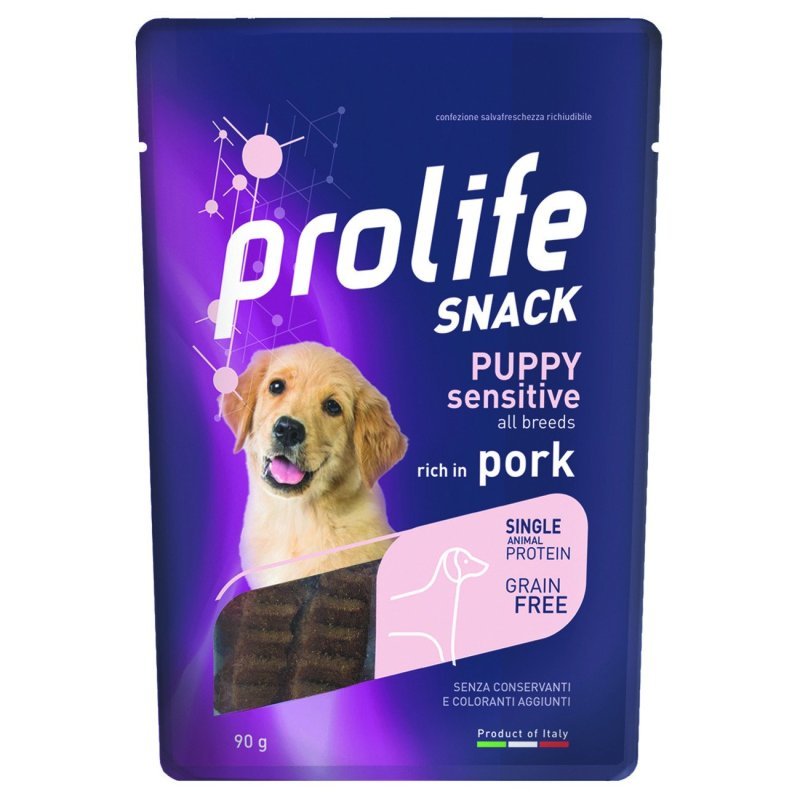 Prolife Snack Puppy Sensitive Pork 90g grain free al maiale per cuccioli