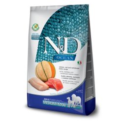 N&D Adult Salmone, Merluzzo e Melone Cantalupo Medium Maxi 12kg grain free crocchette cane