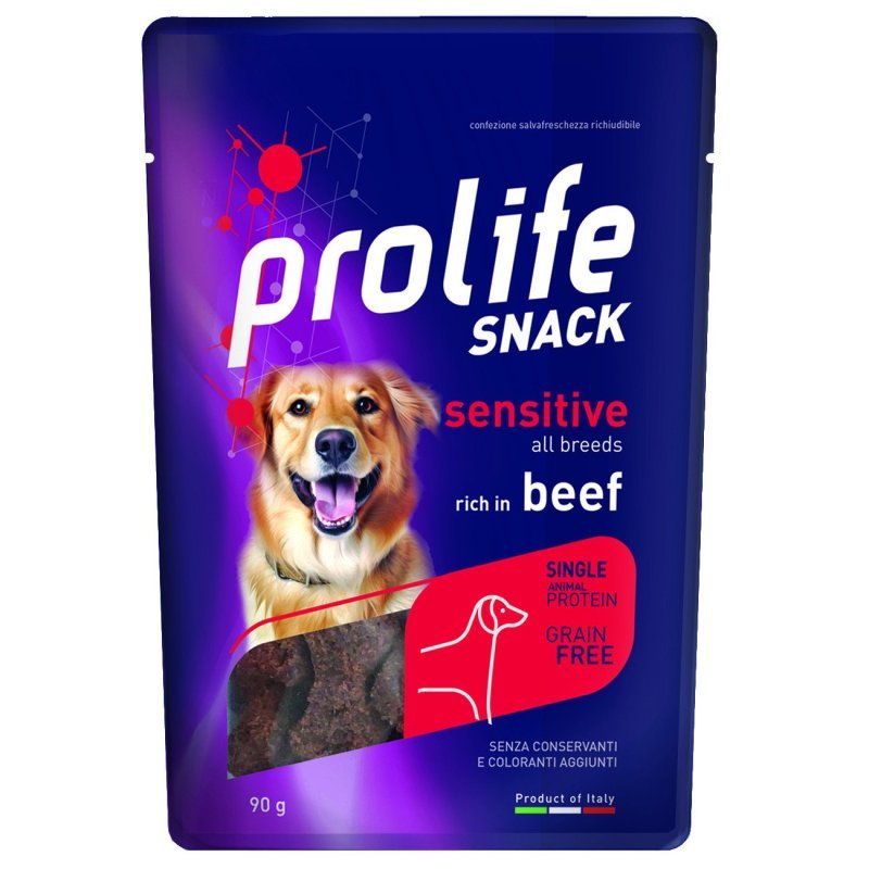 Prolife Snack Sensitive Beef 90g grain free al manzo per cani