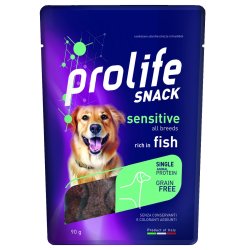 Prolife Snack Sensitive Fish 90g grain free al pesce per cani