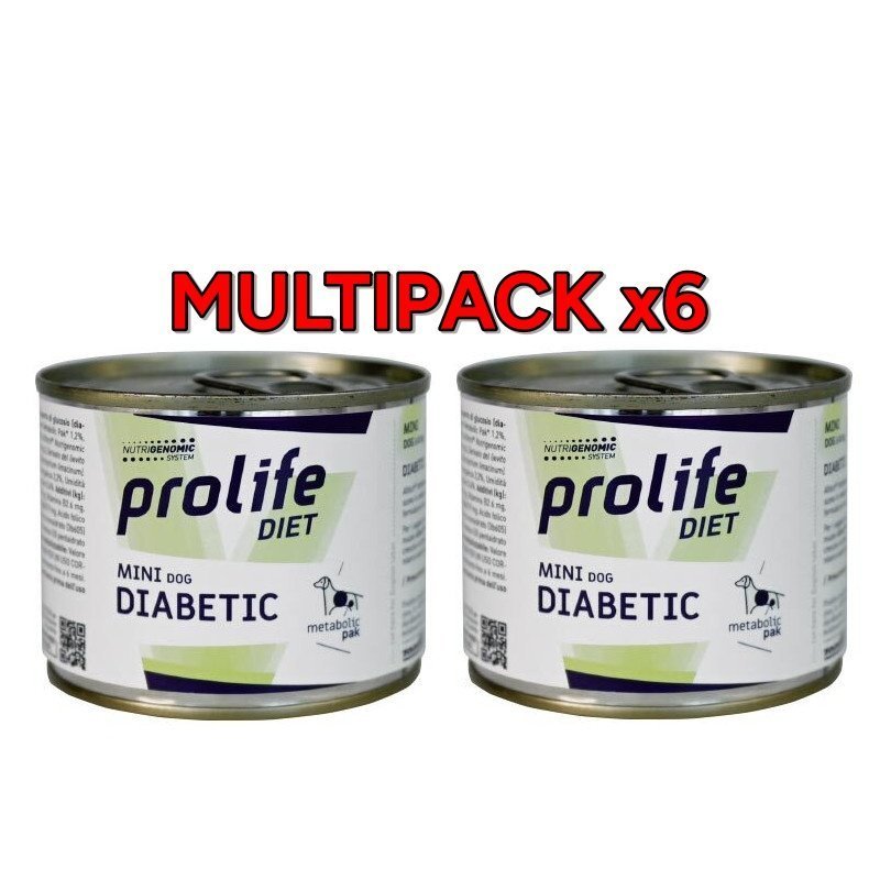 Prolife diet Mini Diabetic 6x 200g umido dietetico cane