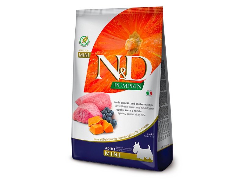 N&D Adult MINI Agnello, Zucca e Mirtillo 2,5kg secco cane senza cereali