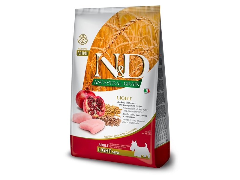 N&D Light Mini Pollo e Melograno 2.5kg  ancestral crocchette cane