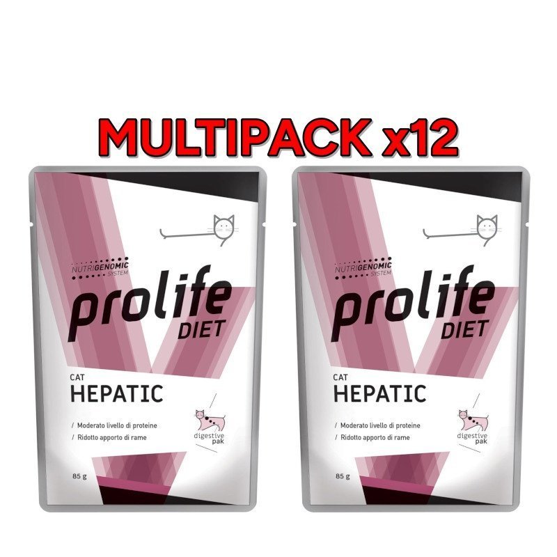 Prolife Diet cat Hepatic 12x 85g dieta umido gatto