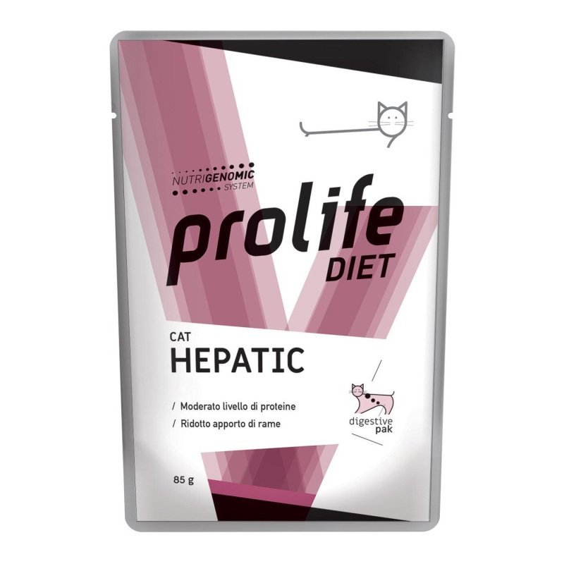 Prolife Diet cat Hepatic 85g dieta umido gatto