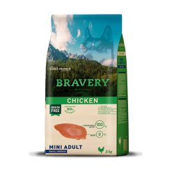 Bravery Adult Chicken Mini 2kg crocchette cane grain free