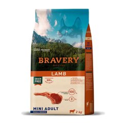 Bravery Adult Lamb Mini 2kg crocchette cane grain free