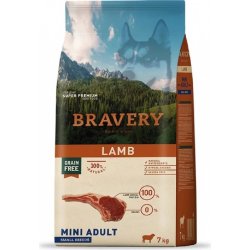 Bravery Adult Lamb Mini 7kg crocchette cane grain free - AquaZooMania