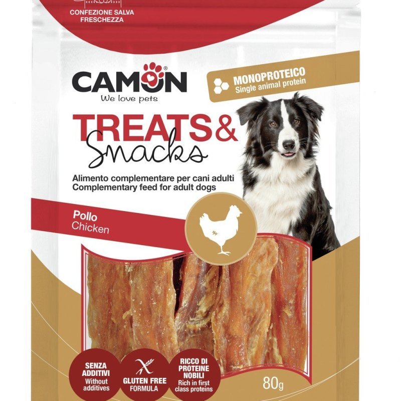 Camon Snack Strisce di pollo essiccate 80g snack per cane