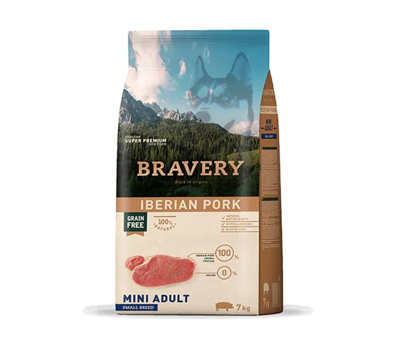 Bravery Adult Iberian Pork Mini 7kg crocchette cane grain free