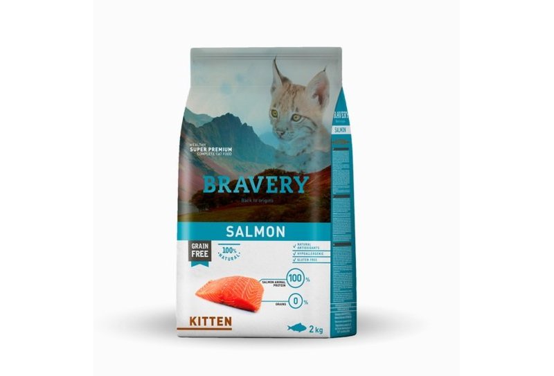 Bravery Kitten Salmon crocchette gattini grain free