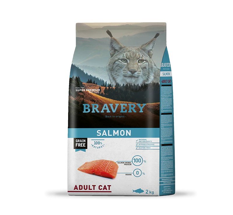 Bravery Adult Cat Salmon crocchette gatto grain free