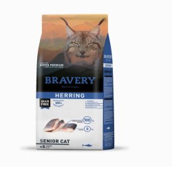 Bravery Senior Cat Herring crocchette gatto grain free