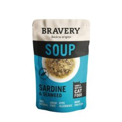 Bravery Cat Soup Sardina e Alga Marina 40g cibo umido per gatti