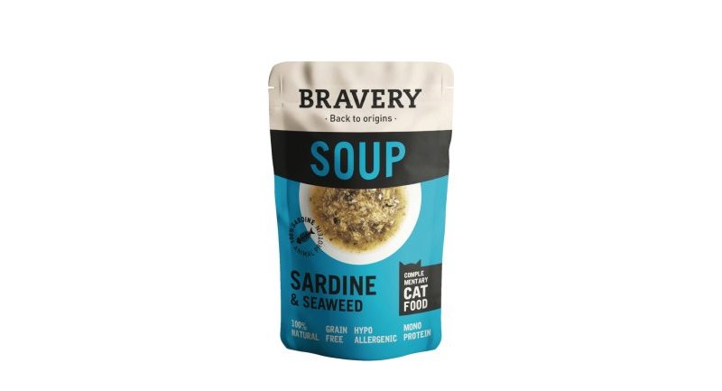 Bravery Cat Soup Sardina e Alga Marina 40g cibo umido per gatti