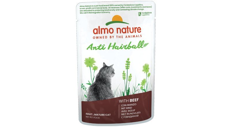 Almo Nature Holistic Functional anti Hairball con Manzo 70g umido gatto