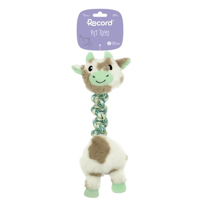 Record Elastic Friends Mucca gioco interattivo per cani