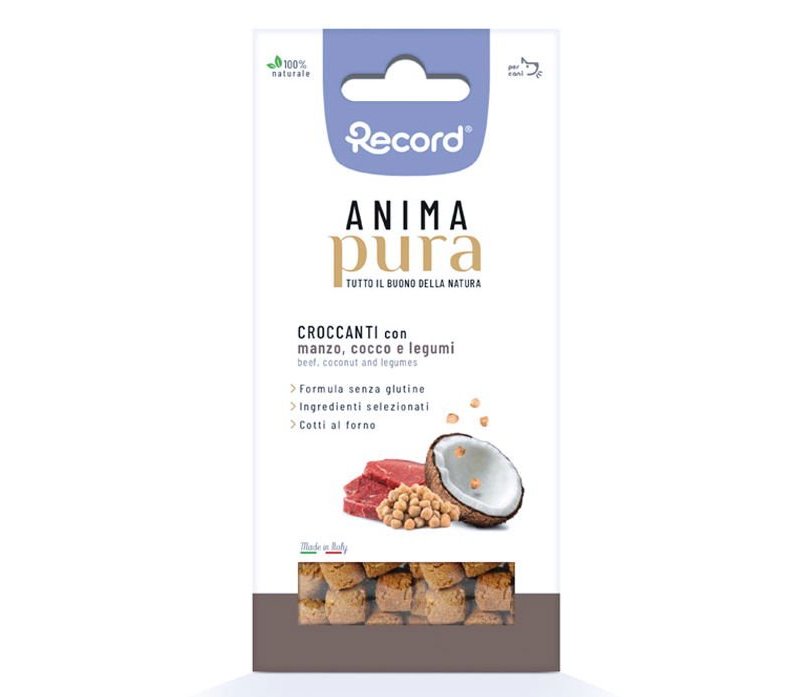 Anima Pura Croccanti Manzo Cocco e Legumi 100g snack per cani