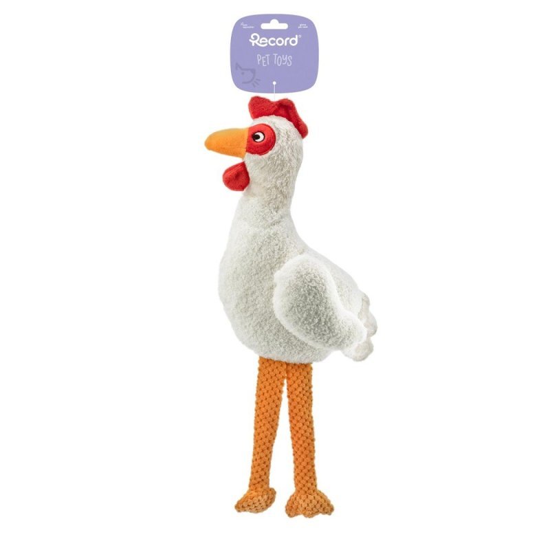 Record Plushy Gallina peluche per cani con squeaker