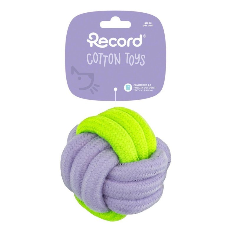 Record Cotton Fluo Palla Intrecciata gioco per cani