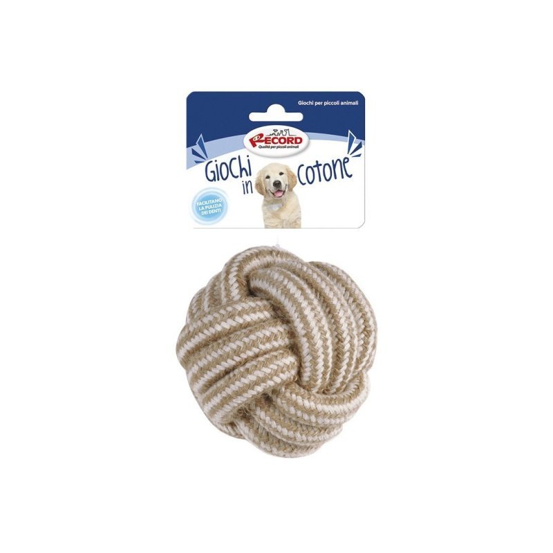 Record Natural Cotton Palla Intrecciata gioco per cani