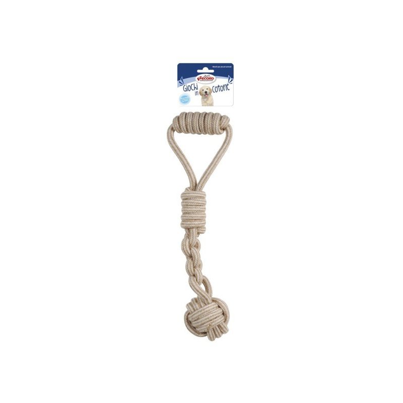 Record Natural Cotton Tirante con Palla gioco per cani