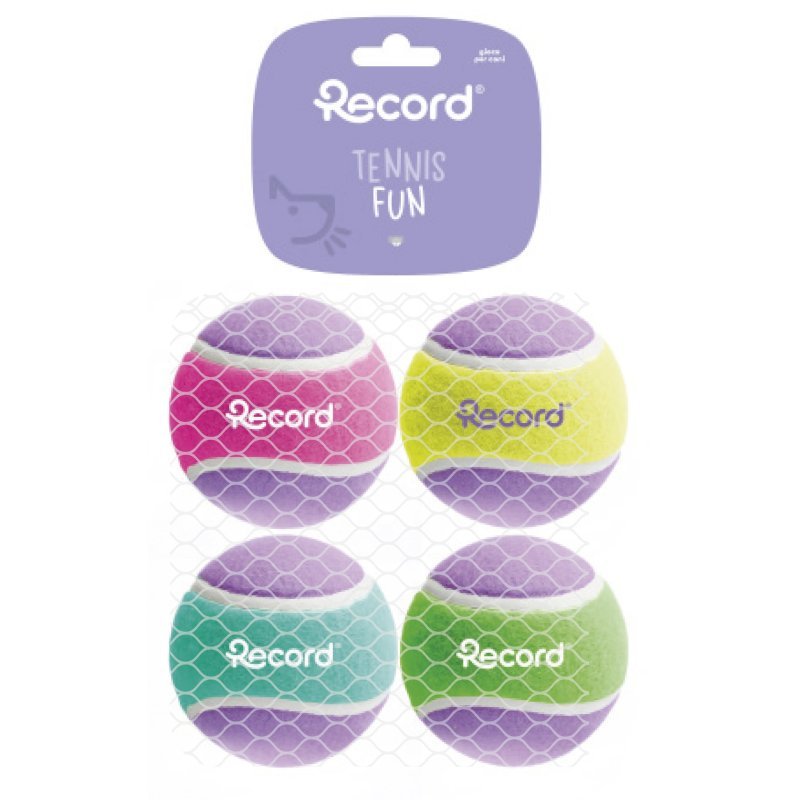 Record Multipack Palline Tennis Fun 4pz per cani