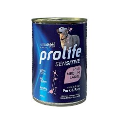 Prolife Adult Maiale e Riso 400g umido cane sensitive