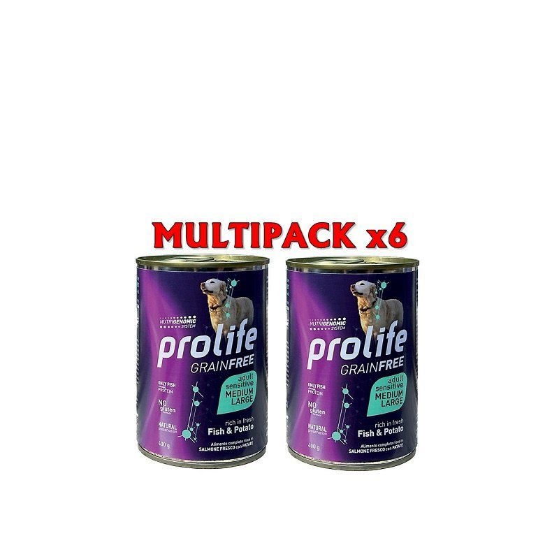 Prolife Adult Pesce e patate 400g umido cane grain free
