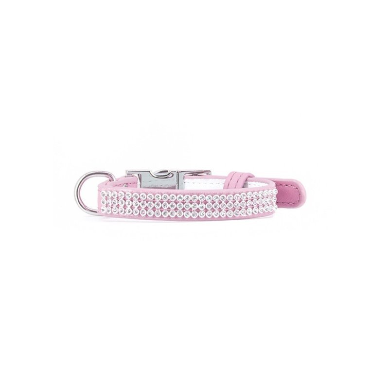 Record Collare in Similpelle con Strass per cani e gatti