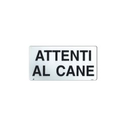 Record Targa in metallo con scritta Attenti al Cane