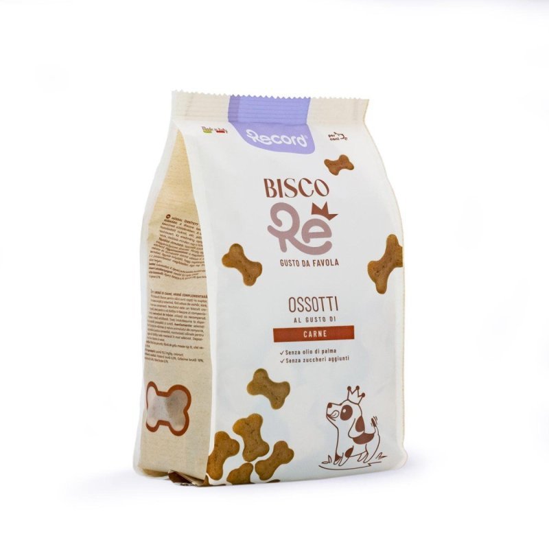 Record BiscoRe Ossotti di Carne 400g biscotti per cani