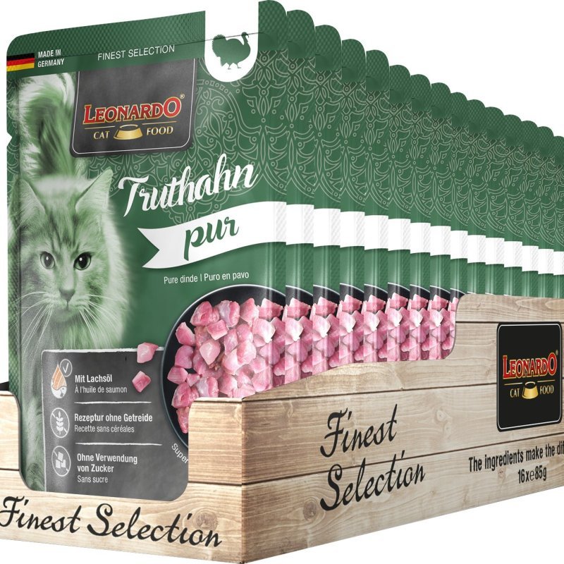 Leonardo Puro Tacchino 85g umido gatto finest selection