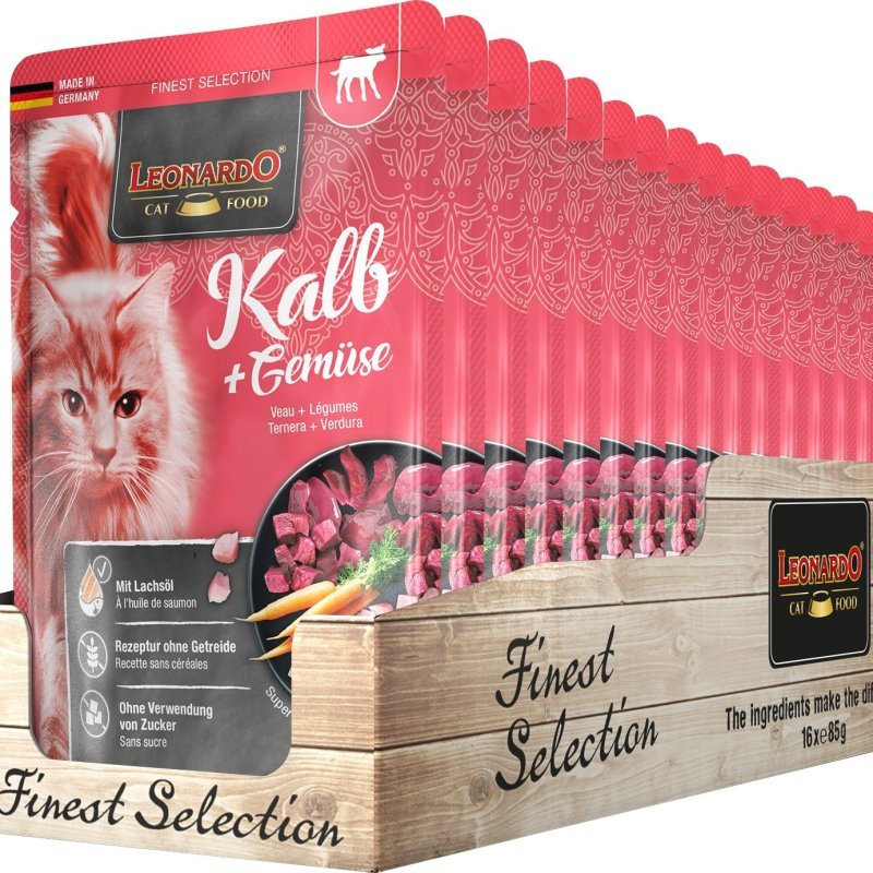 Leonardo Vitello e Verdure 85g umido gatto finest selection