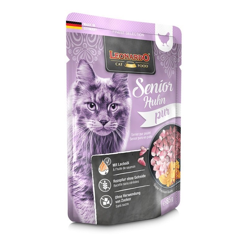 Leonardo Senior Puro Pollo 85g umido gatto finest selection