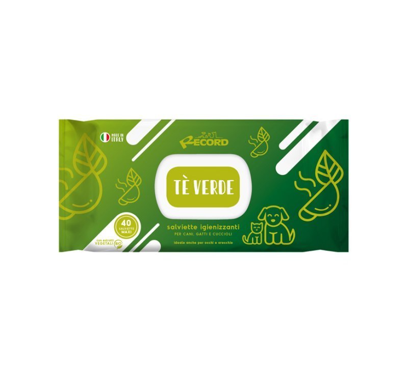 Record Salviette Igienizzanti al Tè Verde 40pz