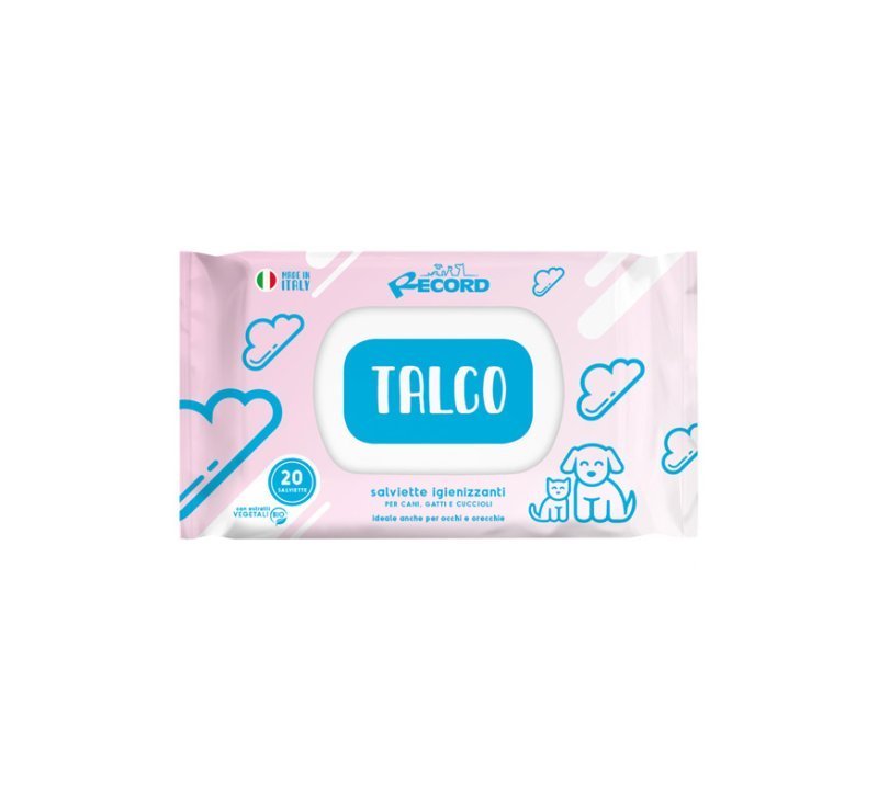 Record Salviette Pocket Igienizzanti al Talco 20pz