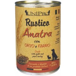 UniPro Rustico Anatra, Orzo e Farro 400g umido cane
