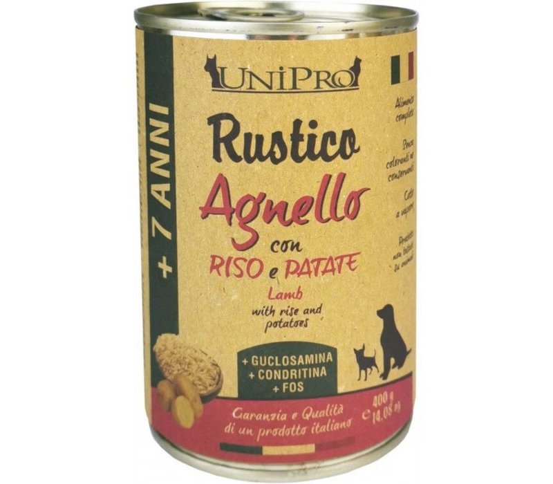 UniPro Rustico Agnello 7+ 400g umido cane