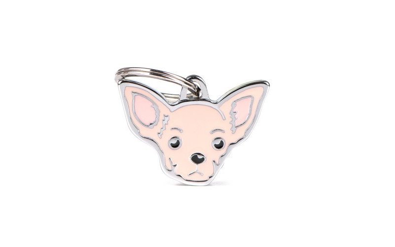 Medaglietta Cane Chihuahua Crema