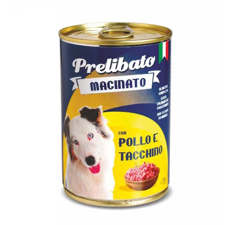 Unipro Prelibato Macinato Pollo e Tacchino 400g umido per cani
