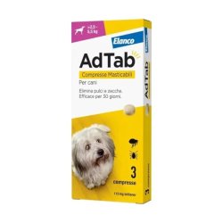 AdTab Elanco Cane da 2,5 a 5,5kg Antiparassitario orale 3 Compresse masticabili