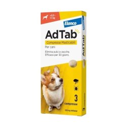 AdTab Elanco Cane da 5,5 a 11kg Antiparassitario orale 3 Compresse masticabili