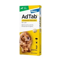 AdTab Elanco Cane da 11 a 22kg Antiparassitario orale 3 Compresse masticabili