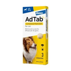 AdTab Elanco Cane da 22 a 45kg Antiparassitario orale 3 Compresse masticabili