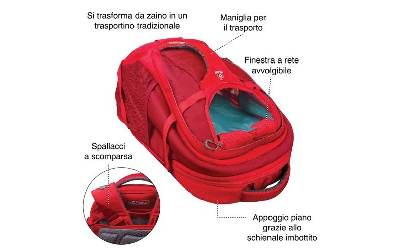 Kurgo Zaino Trasportino G-Train per cani e gatti