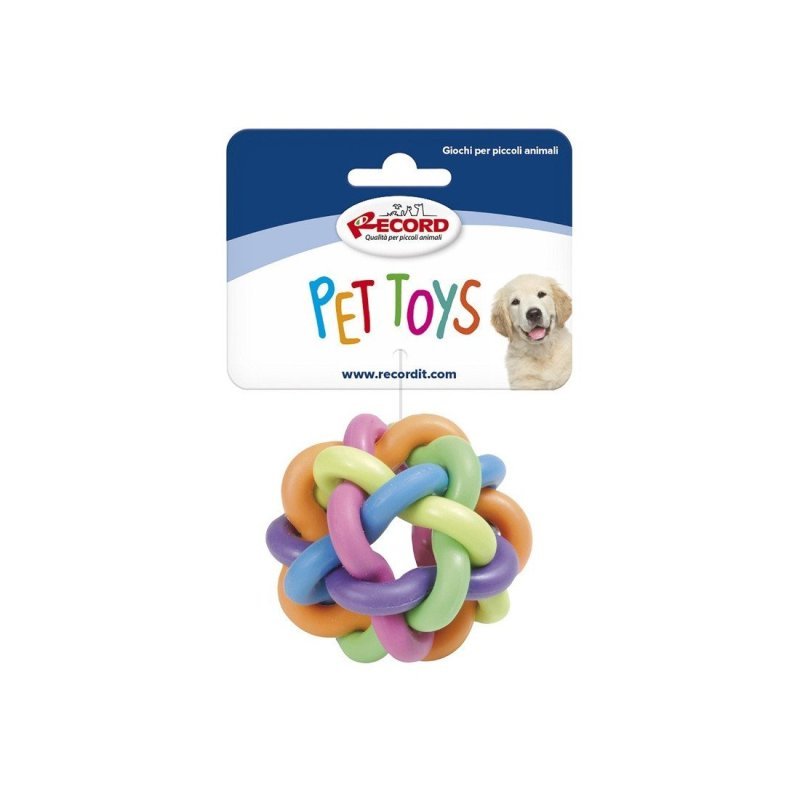 Record Gioco in TPR Intreccio Colorato per cani