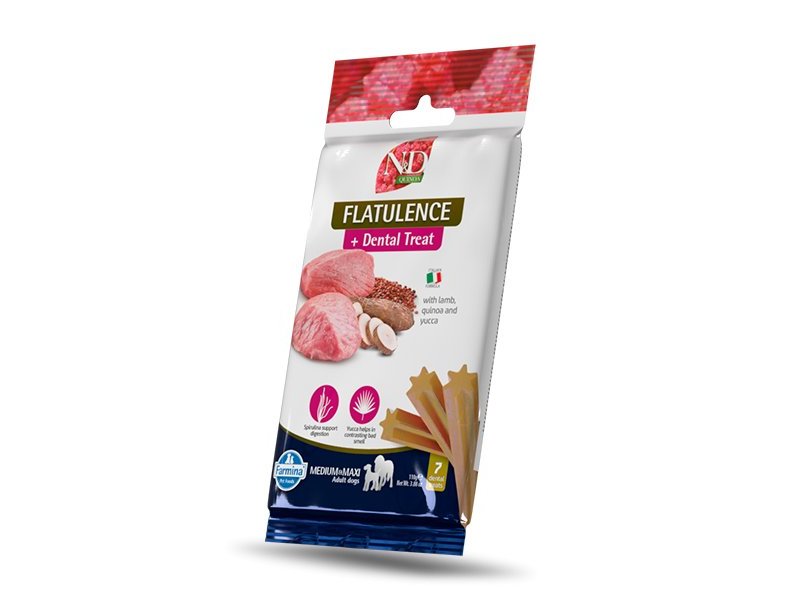 N&D Dental Treat Flatulence Lamb 100g snack dentale cane