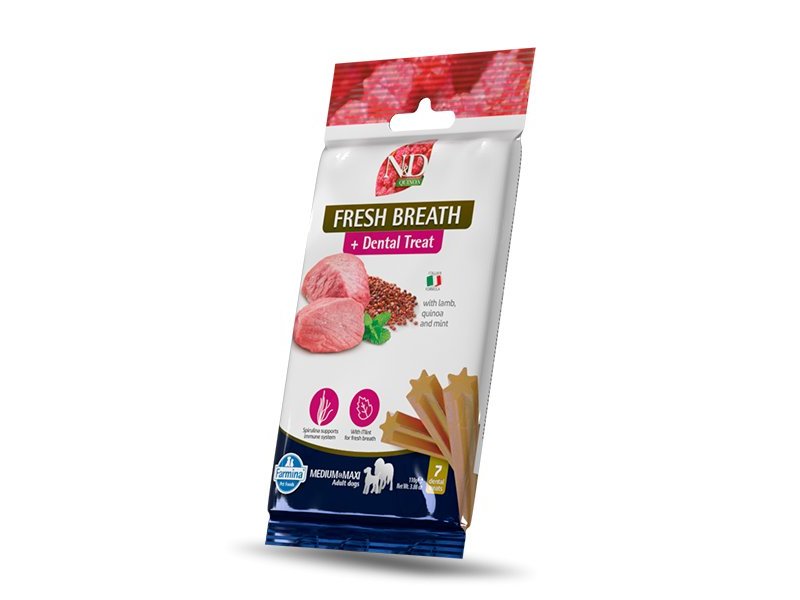 N&D Dental Treat Fresh Breath Lamb 100g snack dentale cane